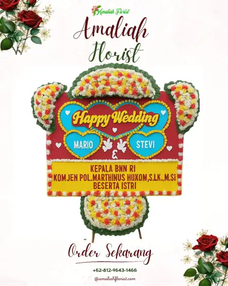 Papan Bunga Pernikahan Kembang Seri